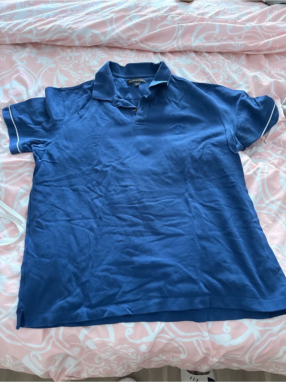 Banana Republic Royal Blue Polo with Contrast Trim